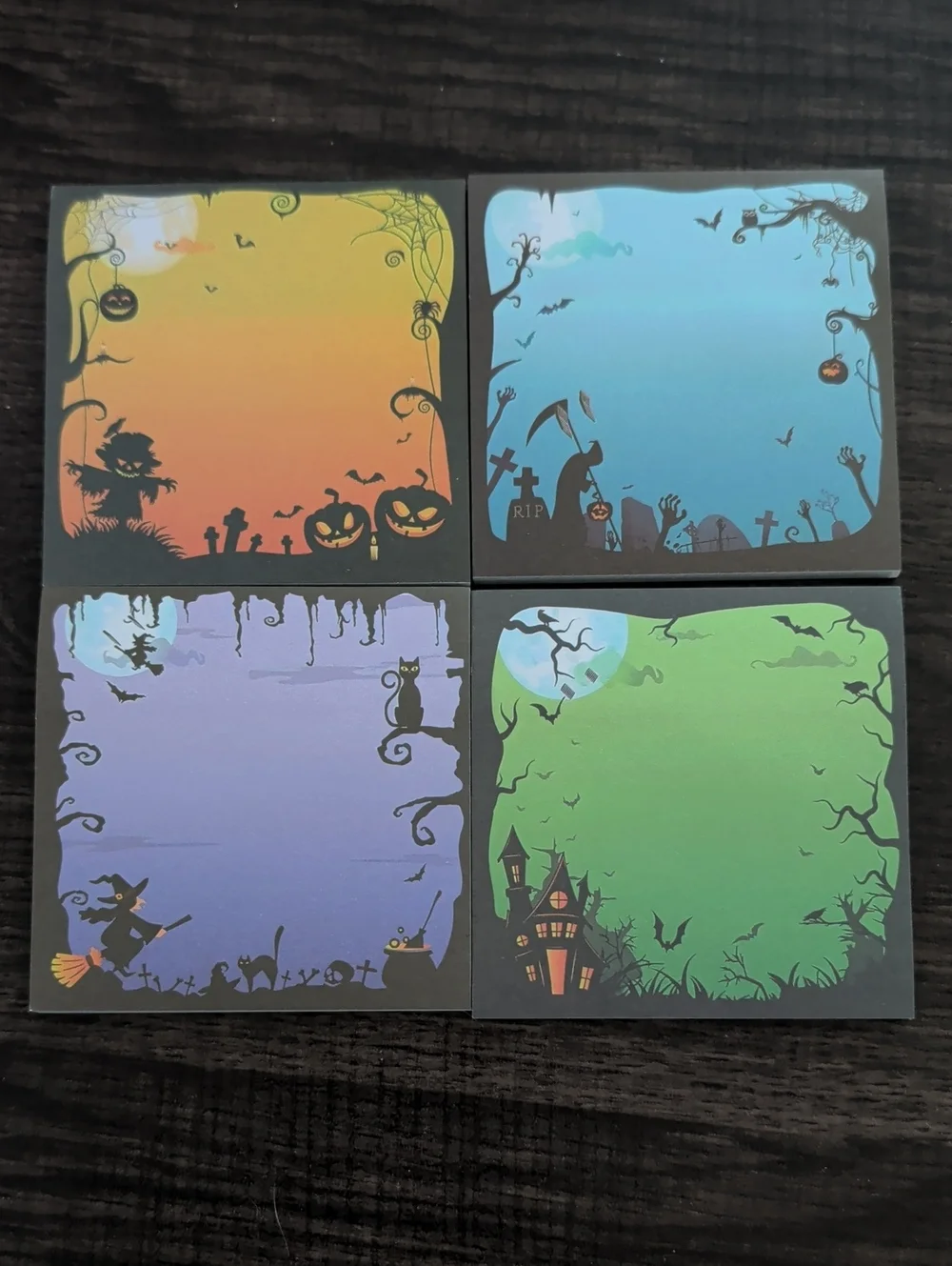 Halloween Themed Decorative Sticky Notes - Multicolor Set